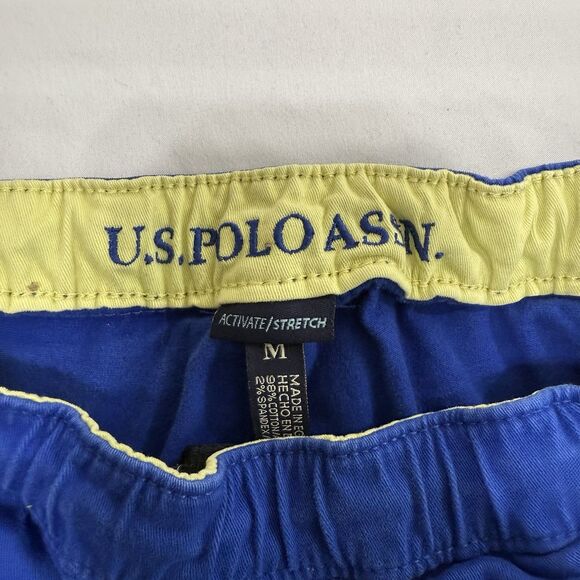 US Polo Assn. Mens Shorts Medium Activate/ Stretch Blue 98% Cotton 2% Spandex - Picture 3 of 8